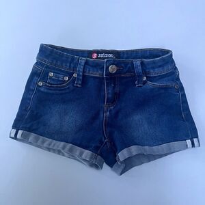 Scissor by Tractor Girls Blue Denim Shorts Cuffed  size 8